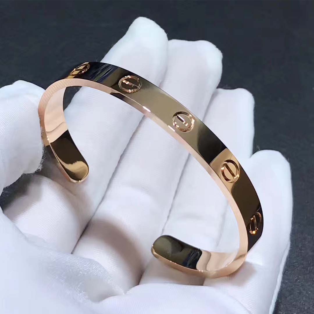 18K Pink Gold Cartier Open Cuff Love Bracelet B6032617