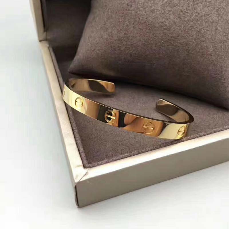 18K Yellow Gold Cartier Open Cuff Love Bracelet B6032417