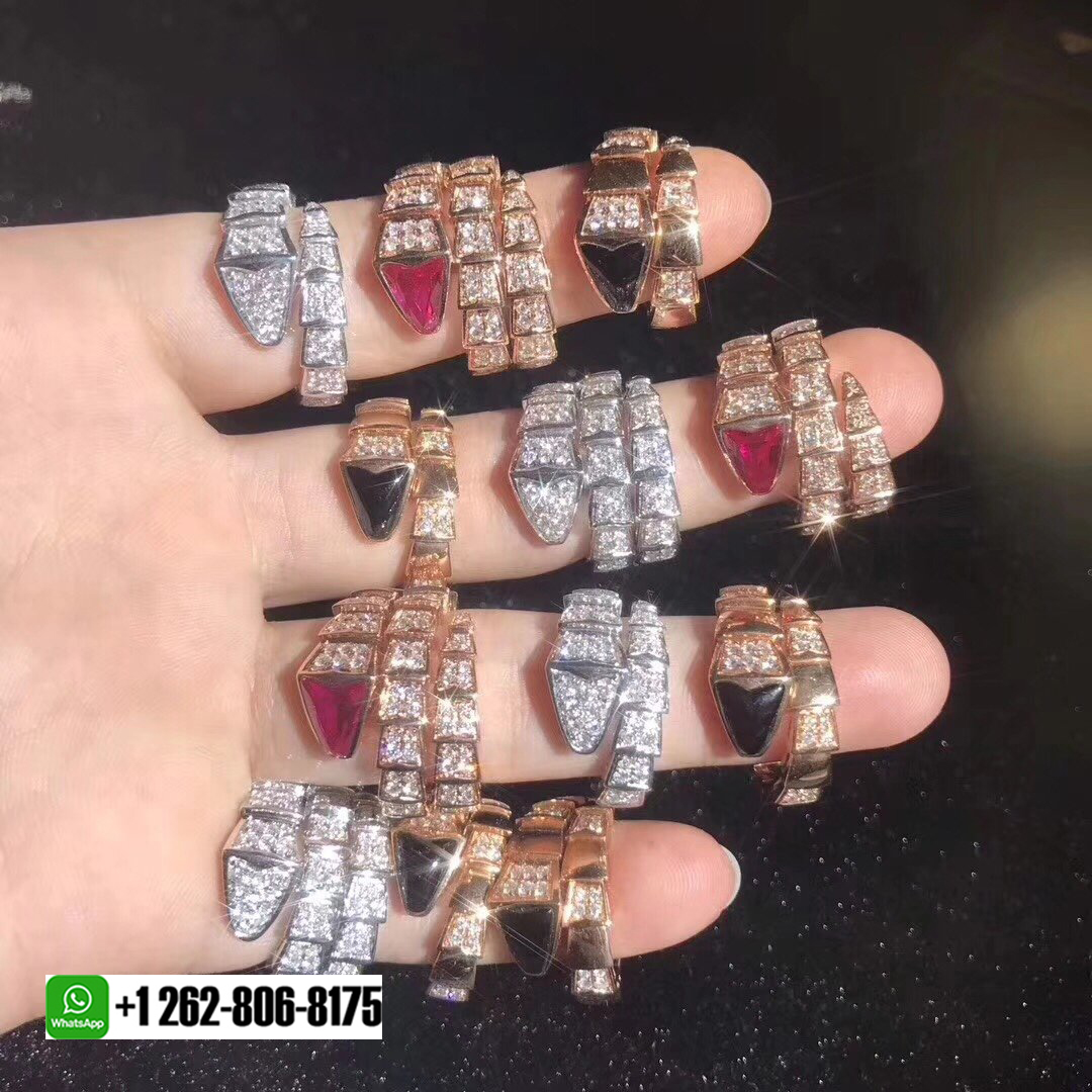 Bvlgari Rose Gold Diamond and White Mother-of-pearl Serpenti Viper One ...